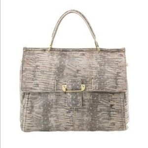 NWT Kooba Aiden Embossed Snake Print Satchel Bag